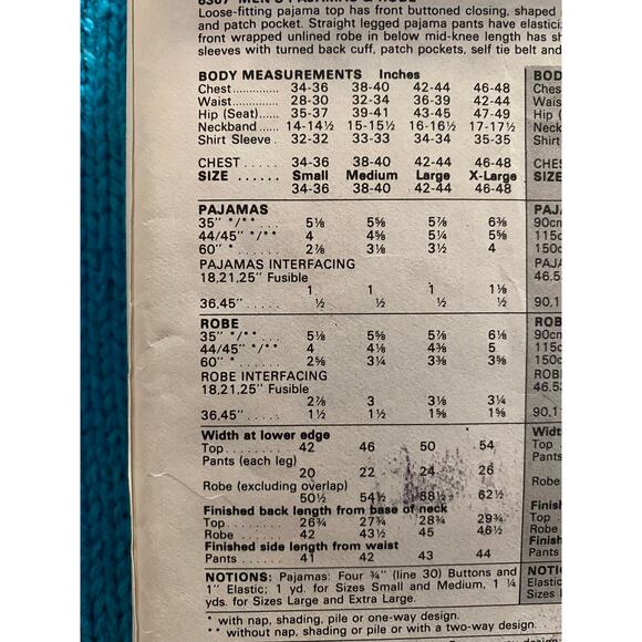 Butterick Sewing pattern 6367 pajamas robe sz L - Picture 3 of 6
